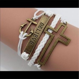 ⚓️Boutique White Cross Infinity Bracelet